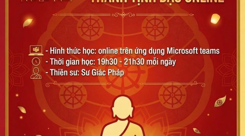 ĐĂNG KÝ KHOÁ THIỀN THANH TỊNH ĐẠO ONLINE MỖI NGÀY